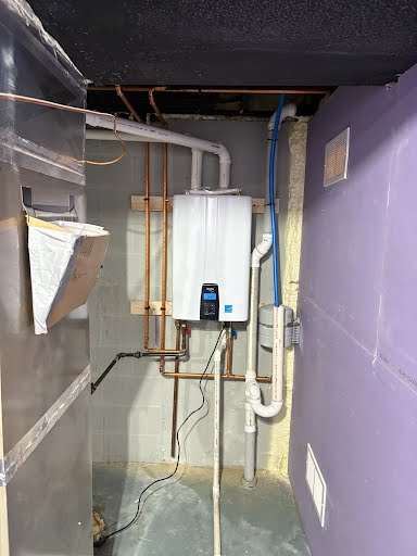Tankless water heater installation